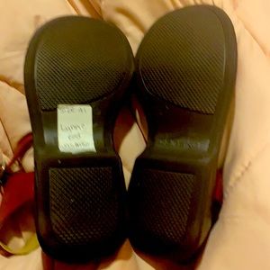 Gorgeous red leather Dansko sandals size 41